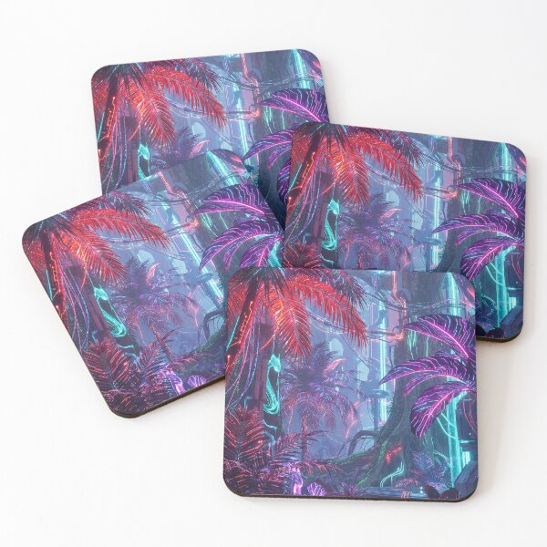Item preview, Neon Jungle - Cyberpunk Palm Trees & Sci-Fi designed and sold by Jawoahl.