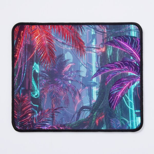 Item preview, Neon Jungle - Cyberpunk Palm Trees & Sci-Fi designed and sold by Jawoahl.