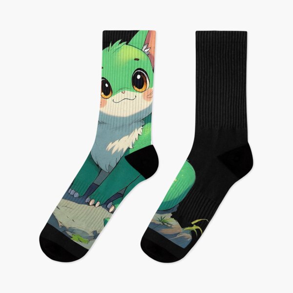 Item preview, cat dino Chubby Green Dino Cat Cute Fantasy Illustration designed and sold by Uglyandcute.