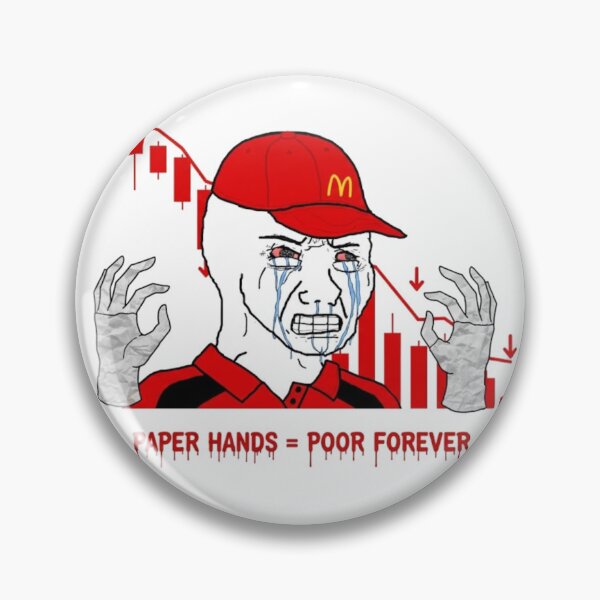 Item preview, Paper Hands Poor Forever Meme - Crying Trader Fast Food Worker - Crypto Panic Selling Warning (Wojak memecoin) designed and sold by FashionTraders.