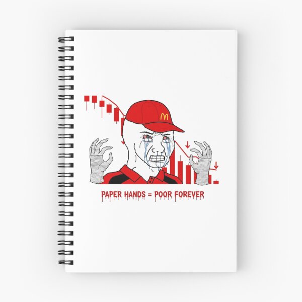 Item preview, Paper Hands Poor Forever Meme - Crying Trader Fast Food Worker - Crypto Panic Selling Warning (Wojak memecoin) designed and sold by FashionTraders.