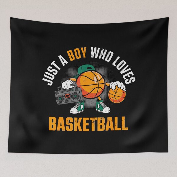 Item preview, Just A Boy Who Loves Basketball Player Hoops Slam Dunk Fan designed and sold by LindaRuby1.
