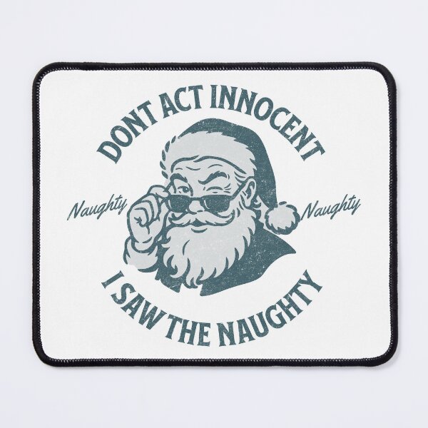 Item preview, Retro Naughty Santa designed and sold by Nacho Average Designs.