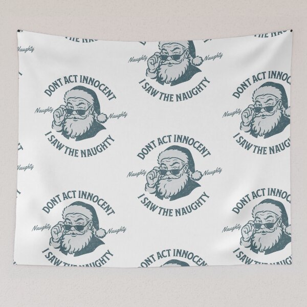 Item preview, Retro Naughty Santa designed and sold by Nacho Average Designs.