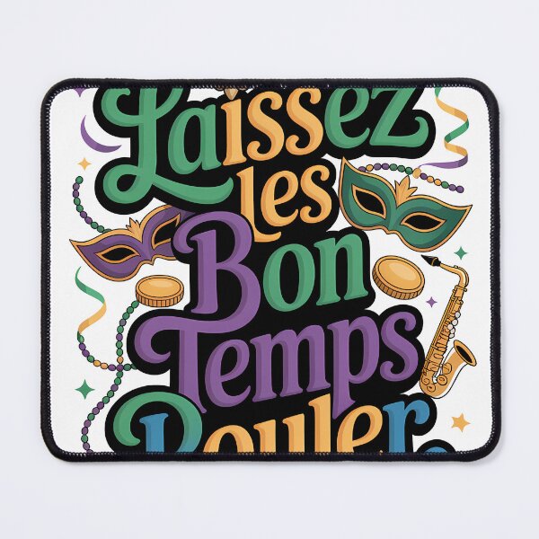 Item preview, Laissez Les Bon Temps Rouler Mardi Gras Mask Beads Jazz Party Design designed and sold by BernoNickel.