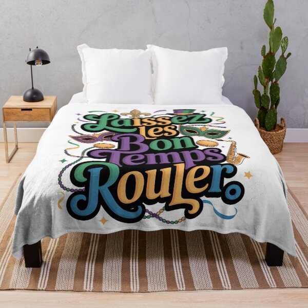 Aperçu de l'œuvre Laissez Les Bon Temps Rouler Masque Mardi Gras Perles Jazz Party Design créée et vendue par BernoNickel.