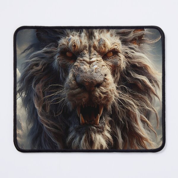 Item preview, Furry Aggressive Lion designed and sold by GalleryBrisArt.