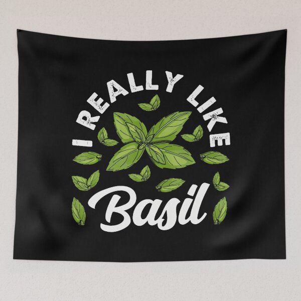 Item preview, I Really Like Basil Organic Plant Herb Basil designed and sold by SelmaBonnie.