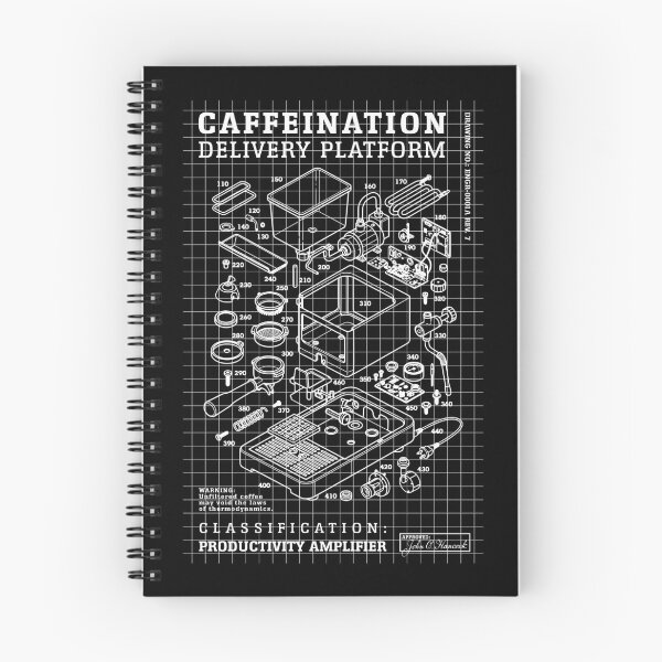 Item preview, Engineer Coffee Machine Diagram Funny Caffeine Engineering designed and sold by GrandeDuc.