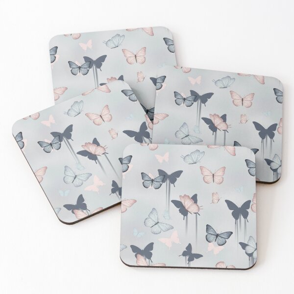 Item preview, Pastel Shadow Butterflies designed and sold by Kaleidoscope Print.