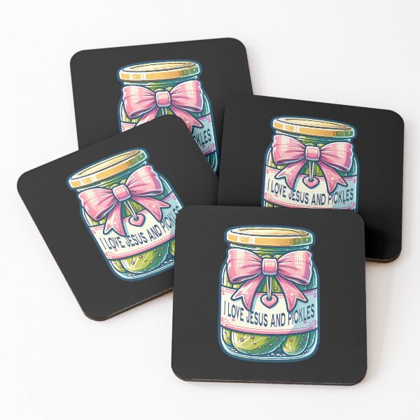 Item preview, I Love Jesus And Pickles With Cute Coquette Bow Aesthetic designed and sold by TaraAnnie.