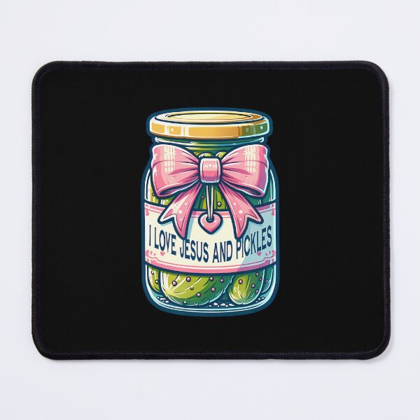 Item preview, I Love Jesus And Pickles With Cute Coquette Bow Aesthetic designed and sold by TaraAnnie.