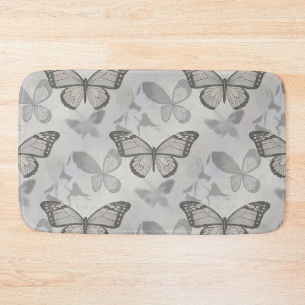 Item preview, Soft Gray Butterfly Shadows designed and sold by Kaleidoscope Print.