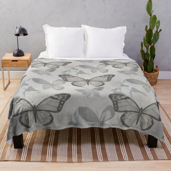 Item preview, Soft Gray Butterfly Shadows designed and sold by Kaleidoscope Print.