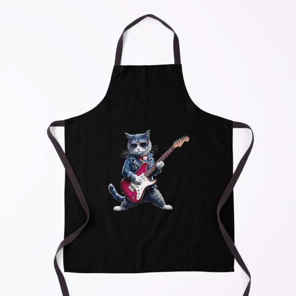 Item preview, Rock Cat Playing Guitar - Funny Guitar Cat designed and sold by LindaRuby1.
