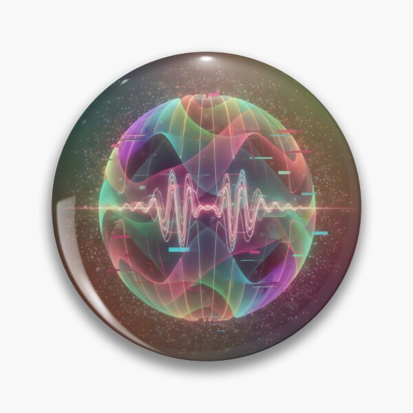 Item preview, ASMR Sphere Design with Pastel Soundwave and Floating Ribbon Elements designed and sold by SplashTastic.
