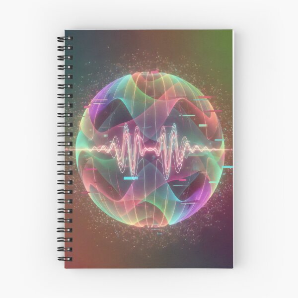 Item preview, ASMR Sphere Design with Pastel Soundwave and Floating Ribbon Elements designed and sold by SplashTastic.