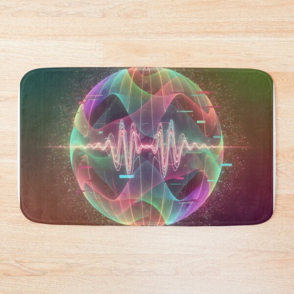 Item preview, ASMR Sphere Design with Pastel Soundwave and Floating Ribbon Elements designed and sold by SplashTastic.