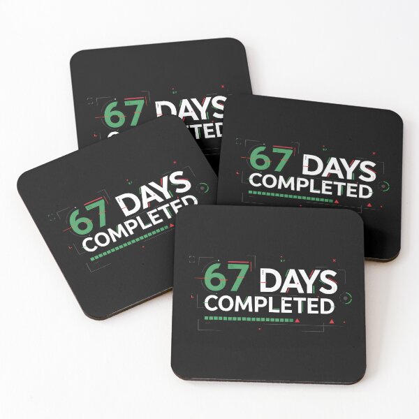 Item preview, 67 Days Completed Futuristic Tech Design – Digital Progress Tracker Graphic designed and sold by drchzak.
