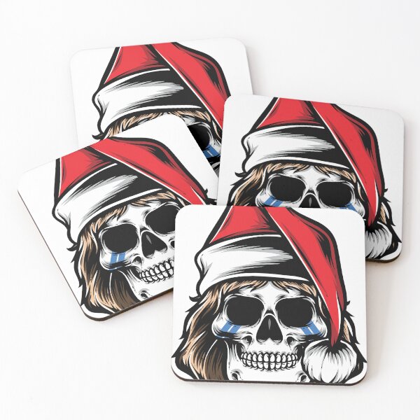 Item preview, "Dark Christmas Skull – Santa Hat Horror Art"   designed and sold by Artstation97.