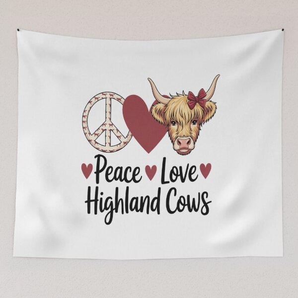 Item preview, Highland Beef Cow Farmers Peace Love Highland Cows designed and sold by Rrettgison.