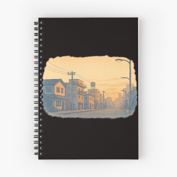 Item preview, Lofi Cityscape – Calm Sunset Street Illustration designed and sold by Tadeusz1.