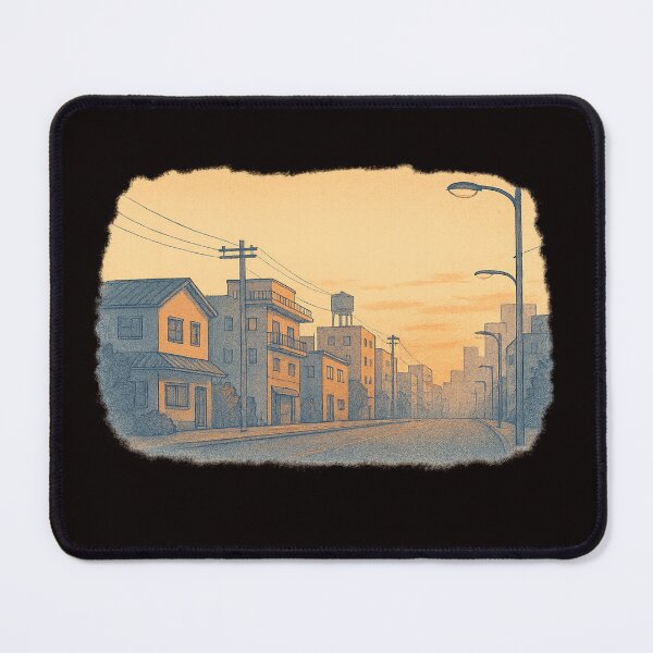 Item preview, Lofi Cityscape – Calm Sunset Street Illustration designed and sold by Tadeusz1.