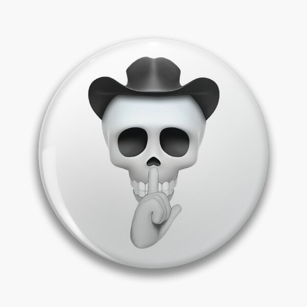 Item preview, Cowboy Shushing Skull Emoji designed and sold by goal-getter.