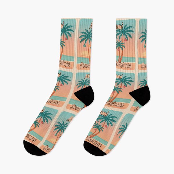 Item preview, Miami Beach Christmas – Tropical Palm Tree Holiday Retro Sunset Design designed and sold by Globalcitytees.