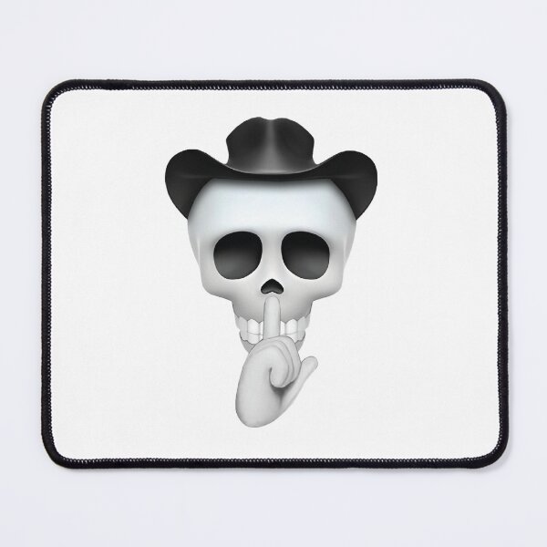 Item preview, Cowboy Shushing Skull Emoji designed and sold by goal-getter.
