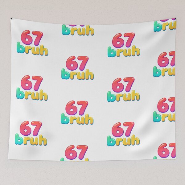 Item preview, 67 Bruh Cute Bubble Letter Design – Funny Colorful Kawaii Style designed and sold by drchzak.