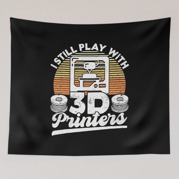 Item preview, I Still Play With 3D Printers Retro 3D Printing designed and sold by DonnieJennie.