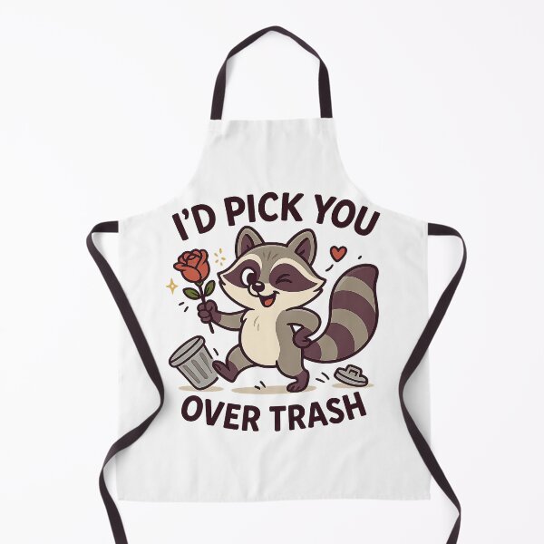 Item preview, I'd Pick You Over Trash Funny Raccoon Valentine designed and sold by wesdesignshop.