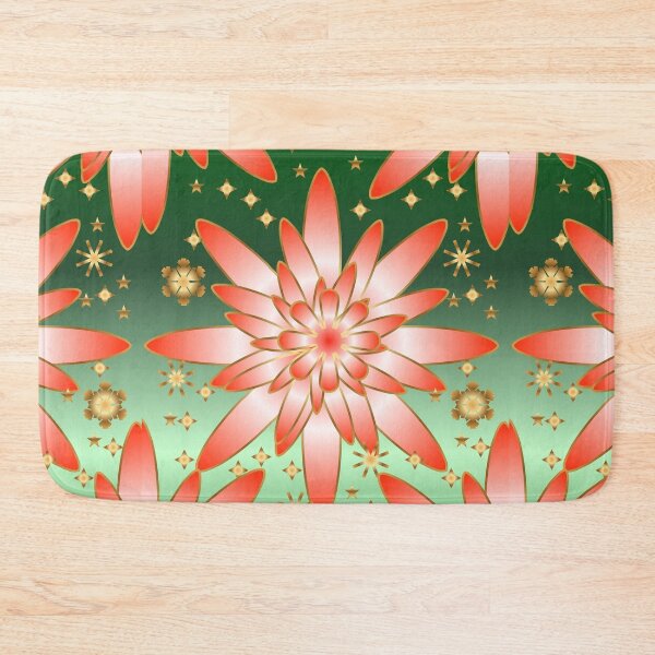 Item preview, Elegant Gold Outlined Floral Pattern on Green Gradient designed and sold by HopeAndHustle.