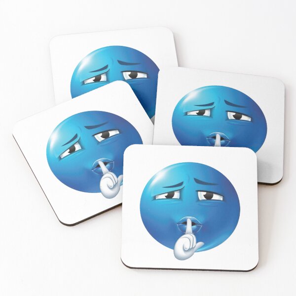 Item preview, Shushing Blue Sigma Emoji designed and sold by goal-getter.