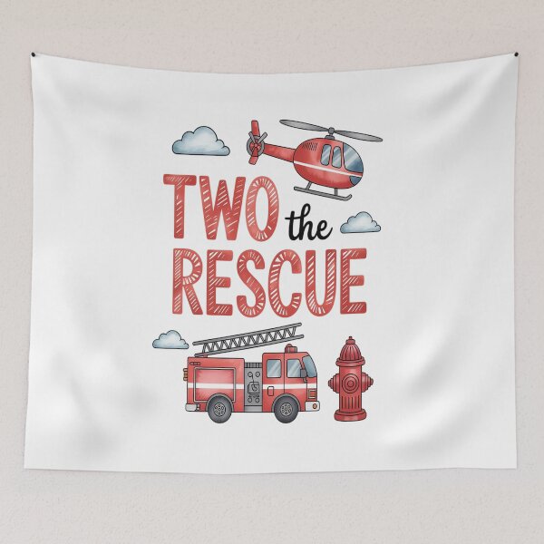 Item preview, Two The Rescue Firetruck Birthday 2 Year Old Boy 2nd Bday designed and sold by Rrettgison.