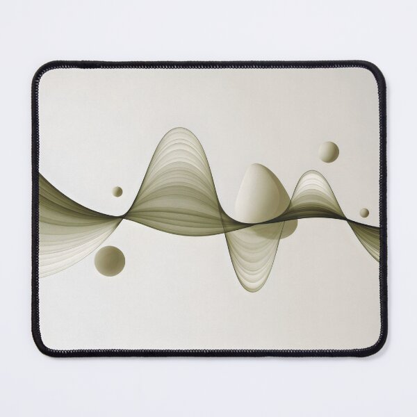 Item preview, ASMR-Inspired Abstract Wave Composition with Floating Spheres and Minimalist Beige Background designed and sold by SplashTastic.