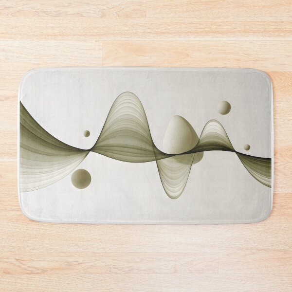 Item preview, ASMR-Inspired Abstract Wave Composition with Floating Spheres and Minimalist Beige Background designed and sold by SplashTastic.