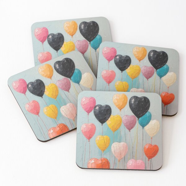 Item preview, Heart-shaped balloons in a colorful display designed and sold by Mianku | Für das Leben.
