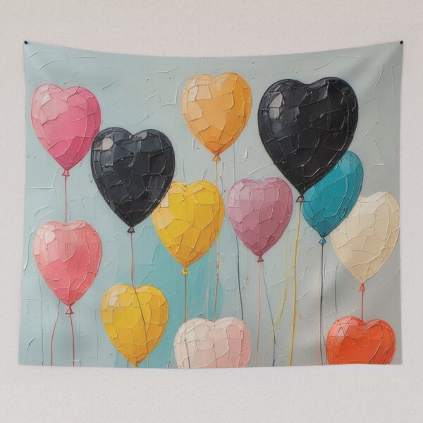 Item preview, Heart-shaped balloons in a colorful display designed and sold by Mianku | Für das Leben.
