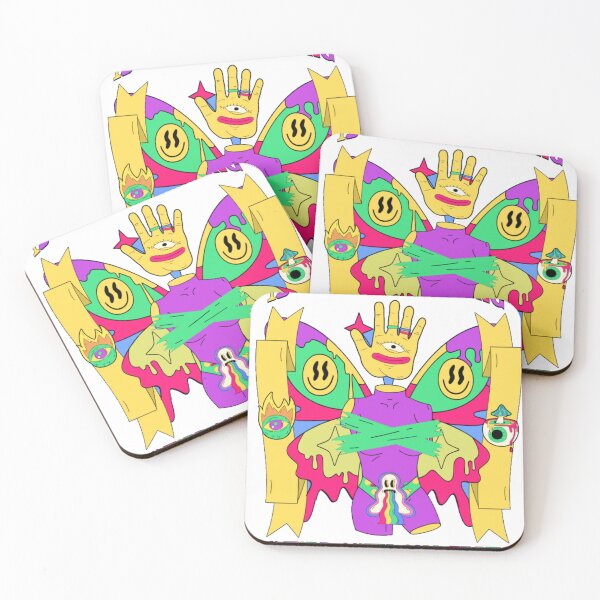 Item preview, Funny Weirdcore Melt Acid Pop Hand Eye Butterfly Design designed and sold by GenZFashion000.