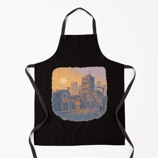 Item preview, Lofi Cityscape – Warm Retro Sunset Street Illustration designed and sold by Tadeusz1.