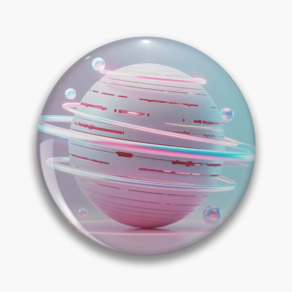 Item preview, ASMR Planet Design with Floating Rings and Pastel Energy Bubbles designed and sold by SplashTastic.