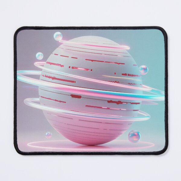 Item preview, ASMR Planet Design with Floating Rings and Pastel Energy Bubbles designed and sold by SplashTastic.