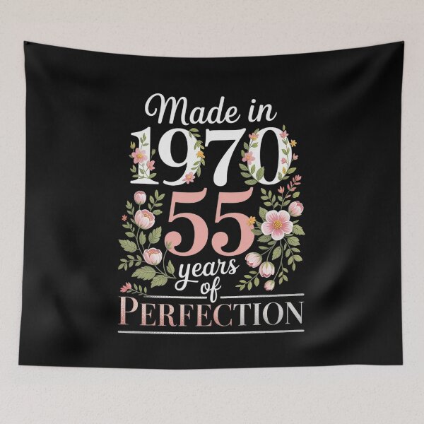 Item preview, 55 Year Old Made In 1970 Floral Flower 55th Birthday Womens designed and sold by repconomArt.