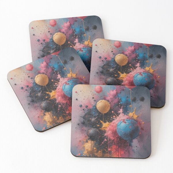 Item preview, Colored balloons in abstract painting designed and sold by Mianku | Für das Leben.
