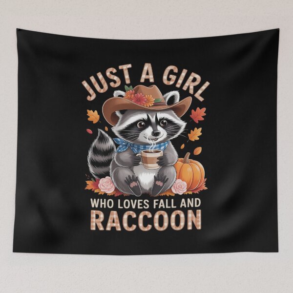 Item preview, Just a Girl Who Loves Fall And Raccoon Owner Autumn designed and sold by HORIZBoutique.
