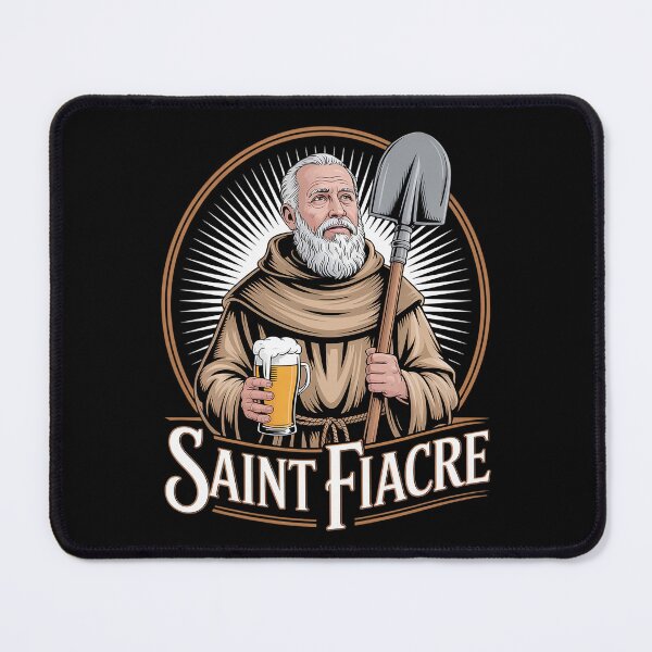 Item preview, Saint Fiacre Patron Saint of Gardeners Catholic Garden Irish  designed and sold by TiredPack.