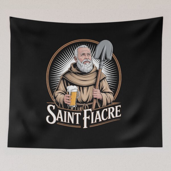 Item preview, Saint Fiacre Patron Saint of Gardeners Catholic Garden Irish  designed and sold by TiredPack.