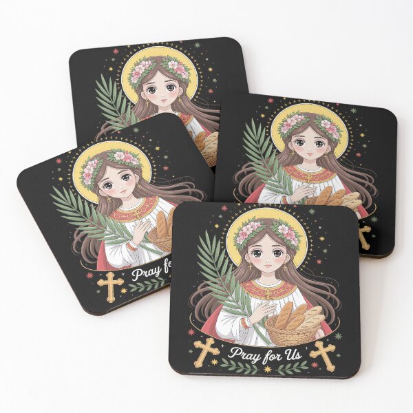 Item preview, Saint Agatha Catholic Christian Saint Pray for Us for Kids Long  designed and sold by milanforbes.